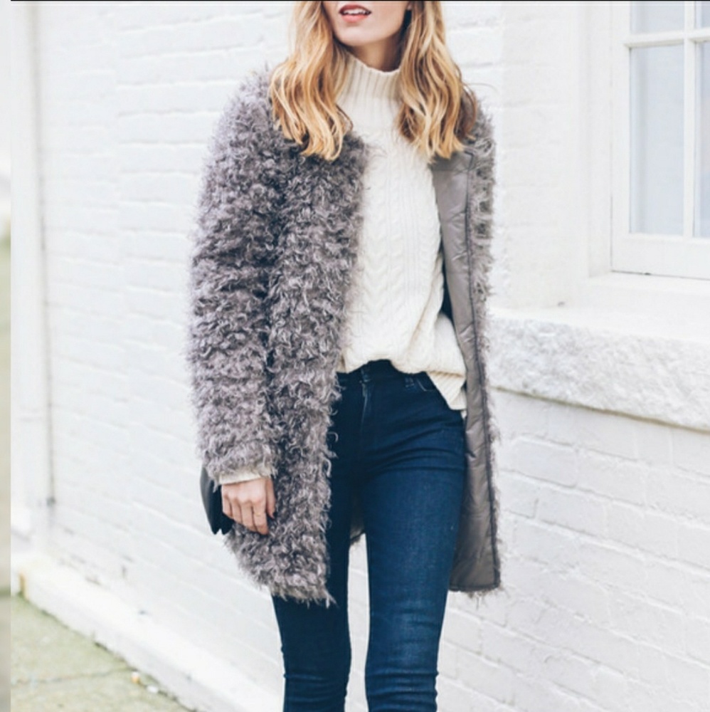 Ann Taylor Boucle / Puffer Reversible Jacket